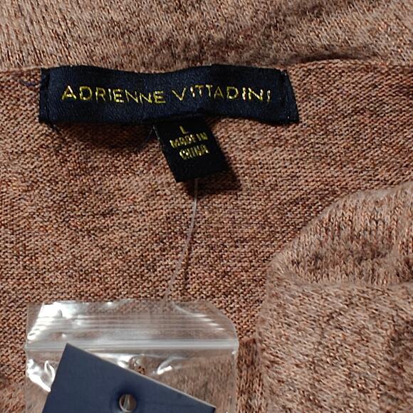 Adrienne Vittadini Pink Cowl Neck Lightweight Sweater Top Size L NWT - Picture 5 of 8